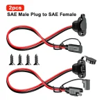 SAE Quick Connector Harness SAE Adapter Male Plug to Female Socket Cable 1FT (New)