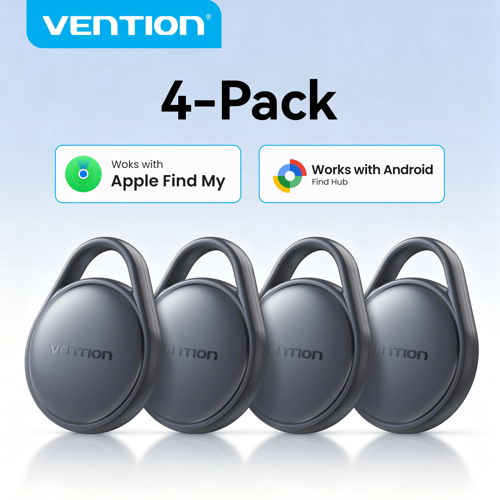 Sf4ff7c4558b640c6a54e4237965fbd31N Vention 4-Pack Anti-Lost Tracker Smart Bluetooth Locator Up to 1 (New) - Image 1