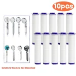 10 Shower Head Replacement PP Cotton Filter Cartridge Hard Water Purification Bathroom Accessory (New)