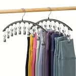1 Curved Shape Hanger, Metal Yoga Pants Hangers, Organizer For Closet, Pants Hanger (New)