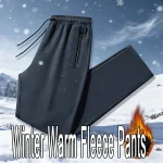 Winter Running Pant Windproof Cashmere Thicken Fleece Sweatpants Men Joggers Cotton Warm Pants (New)