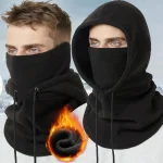 Winter Thermal Fleece Hat Hooded Outdoor Windproof Cold Warm Skiing Sport Men Women (New)