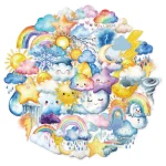 50 Watercolor Weather Ins Style Fun Stickers DIY Phone Case Notebook Water Cup (New)