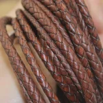 46024 Meter 3 4 5 6 8mm Braided Retro Genuine Leather Cord Straps (New)