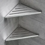Bathroom Shelf Corner Shower Shelf No Drilling 304 Stainless Steel Corner Organizer Storage (New)