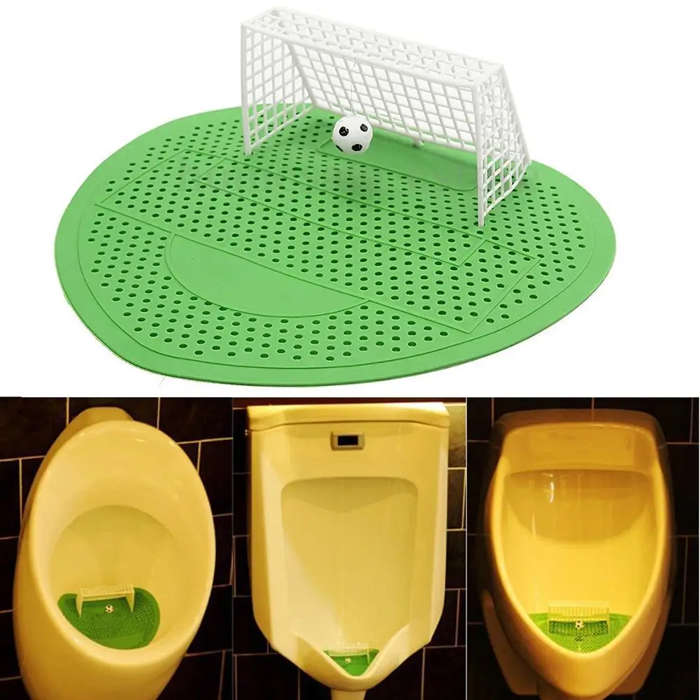 Sf838c6bc61494c4eb999d42c117c9170D Goal Urinal Football Shooting Mat Urinal Mens Toilet Urinal Tool Leather Pad Deodorant (New) - Image 1