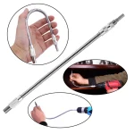 300mm silver hexagonal handle metal universal flexible shaft directional screwdriver connection extension rod (New)