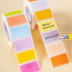 500 Piece Roll Waterproof Color Coded Index Tabs   Vibrant Durable Sticky Labels for Organizing, (New)