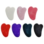 1 Plastic Scraper Board Massage Rose Quartz Jade Guasha Stone For Face Neck (New)