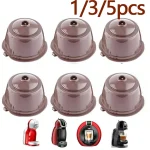 1 3 5 10 Reusable Coffee Capsules Filter Cup Dispenser for Nescafe Dolce Gusto Refillable Coffee (New)