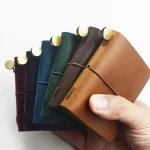 1 Leather Pocket Notebook 60 Blank Inner Pages Note Book for Sketching, Quoting, (New)