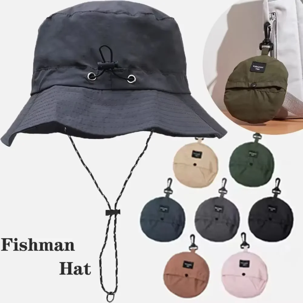 Sfb01664ad04a4b338feebed962d63e09Z Summer Sun Protection Waterproof Fisherman hat Bucket Camping Hiking Mountaineering Cap With Storage (New) - Image 1