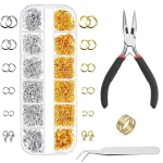 About1200 Gold Silver Open Jump Ring and Lobster Clasp Jewelry Accessory Set with (New)