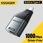 Essager RJ45 To Type C Ethernet Adapter 100/1000Mbps Type C (New)