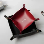 Nordic Style Leather Storage Tray Desktop Organizer For Key Jewelry Cosmetic Storage Box (New)