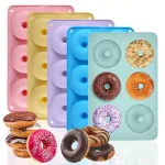 Silicone Donut Mold Baking Utensils Cake Chocolate Round Mold High Temperature Resistant Pudding (New)