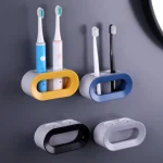 Electric Toothbrush Holder Double Hole Self adhesive Stand Rack Wall Mounted Holder Storage Space Saving (New)