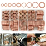 200 Copper Washer Gasket Nut & Bolt Set   Perfect For Sump Plugs (New)