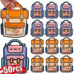 1 50 Bulk Goodie Bags Cute Cartoon Birthday Backpack with Top Handle for Kids (New)