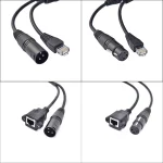 3pin XLR male   female to RJ45 network connector adapter converter cable for (New)