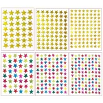 10 Sheets Pack Of ChildrenS Gold Plated Award Glitter Stickers Mother Teacher Praise Label Award (New)