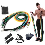 1 11 TPE Resistance Band Set Fitness Band Pull Rope Elastic Training Band With (New)
