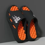 Men Fashion Massage Slippers Indoor Outdoor Sandals Beach Flip Flop Thick Sole Male Slides (New)