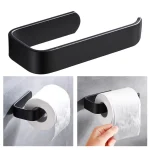 Bathroom Towel Holder White Without Drilling Bathroom Black Towel Rack Self Adhesive Bathroom Towel (New)