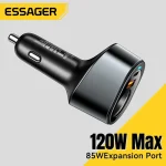 Essager Car Charger USB Type C Cigarette Lighter Fast Charger (New)
