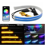 2 12V RGB Car Led Strip Lights Flowing Turn Signal Lamp App Control (New)