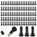 20 50 100 Snap in Black Rubber Tubeless Tire TR414 Tyre Valve Stems for Car Motorcycle (New)