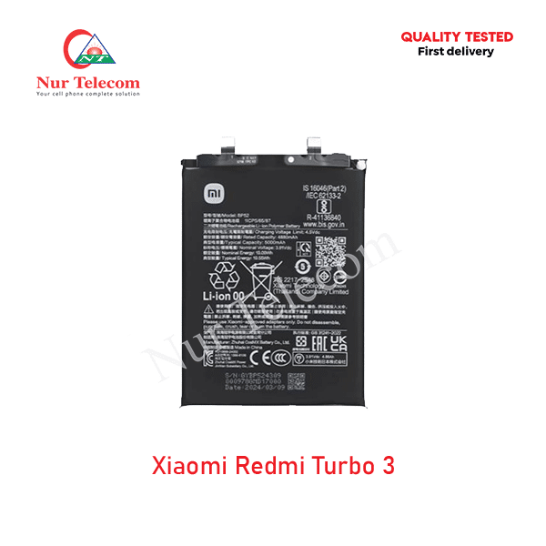 Xiaomi-Redmi-Turbo-3-Battery Xiaomi Redmi Turbo 3 High Quality Battery Price in Bangladesh (New) - Image 1
