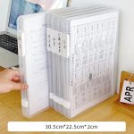 A4 Document Storage Box Transparent Portable Test Paper Organizer Case Waterproof and Dustproof Office Classification Boxes (New)