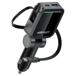 ACEFAST B26 60W Car Charger with Powerful Charging and Retractable USB-C Cable & Retractable Design (New)