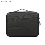 BANGE BG-8108 Luxury Laptop Bag, 14-Inch Padded Compartment, Black & Grey Polyester (New)