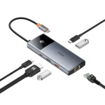 Baseus Gleam Series 2 6 in 1 USB Hub (New)