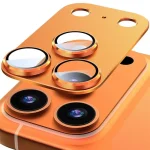 Blueo Full Coverage Aluminum Camera Lens Protector for iPhone 17 Pro Max Orange (New)