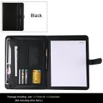 Executive Leather A4 Portfolio & Briefcase Organizer with Clipboard, Calculator and Document Holder (New)