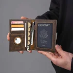 CONTACT’S Genuine Leather Travel Wallet with Passport Holder RFID – RFID Travel Wallet for Passport, Cards & Coin (New)