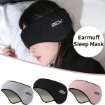 Earmuff Sleep Plush Sleeping Mask Eye Cover Warm Relax Plush Blindfold Cotton (New)