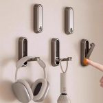 Folding Wall Hook Hidden Robe Towel Coat Hook Aluminum Alloy Rustproof Hook Hanger (1pcs) (New)