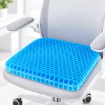 Gel Seat Cushion Honeycomb Breathable PVC 40 x 35 cm For Pressure Relief Tailbone & Lower Back (New)