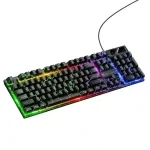 HOCO GM701 Trofeo Wired Gaming Keyboard (English/Cyrillic) – Reliable RGB Rainbow Lighting for Desktop Gaming (New)