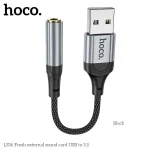 Hoco LS36 USB to 3.5mm Digital Audio Converter, 12cm Metal + Braided Cable (New)
