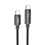 Hoco U125 USB-C to USB-C Charging Data Cable, Up to 100W PD, Digital Display, 1.2m (New)