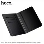 Hoco E91G Tiger Anti-Lost Smart Passport Cover – Wireless Charging | RFID Travel Passport Holder (New)
