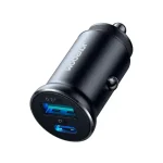 JOYROOM JR-CCN05 30W PD + QC 3.0 Mini Metal Car Charger for Fast Dual Charging with Powerful Charging (New)