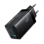 JOYROOM JR-TG10 65W 3-Port GaN Wall Charger (2C1A) with Powerful Charging and 1.2m USB-C to USB-C Cable (New)