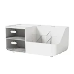Large Capacity Multifunctional Desk Organizer with 2 Transparent Drawers — Transparent Drawer Storage for Office & School (New)