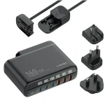 LDNIO A6140C 140W Super Fast Charging 6 USB Ports LED Display GaN Desktop Charger Adapter -1.5M (New)